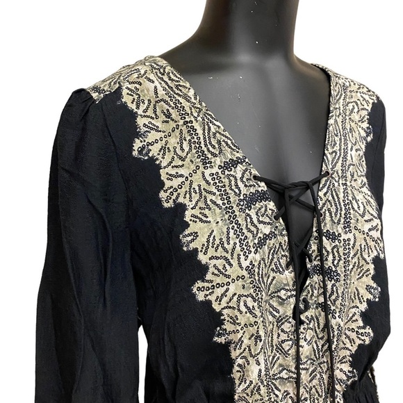 Free People Wildest Moments Black Tunic Size XS cancel - Picture 3 of 8